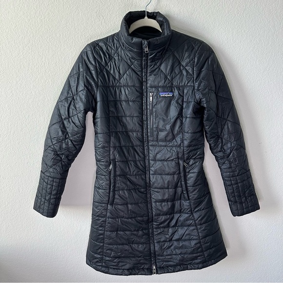PATAGONIA Womens Radalie Black Puffer Parka SZ XS - Picture 3 of 9
